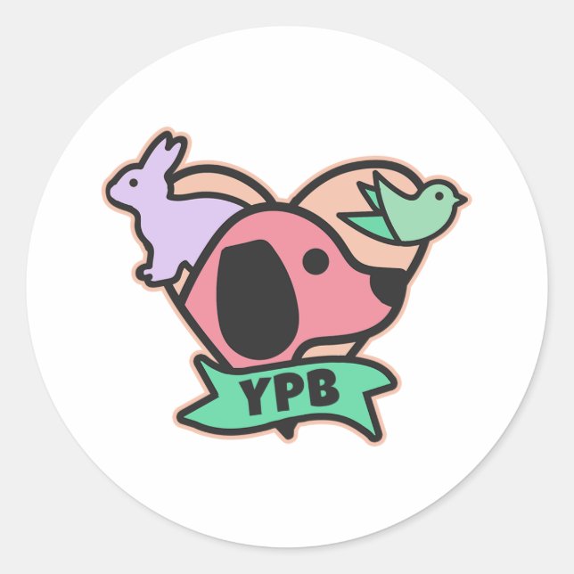 Adesivo do logotipo YPB - redondo (Frente)