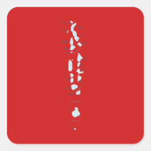 Adesivo do Mapa das Maldivas