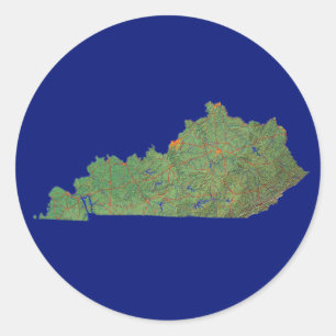 Adesivo do mapa do Kentucky