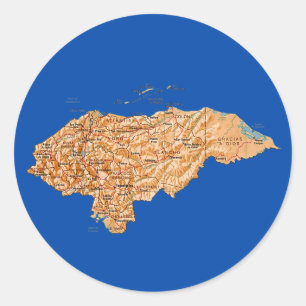Adesivo do mapa Honduras