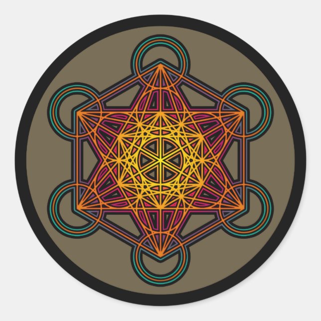 adesivo do metatron cube mandala (Frente)