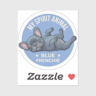 Adesivo do meu animal espiritual Blue Frenchie