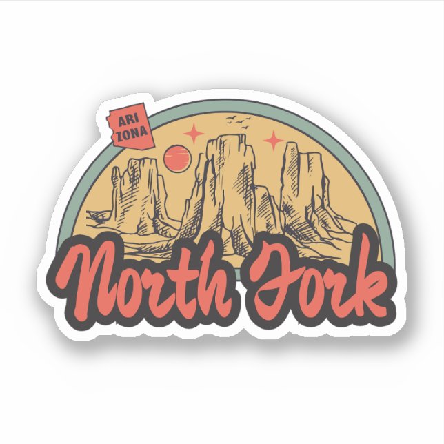 Adesivo do North Fork, Arizona (Frente)