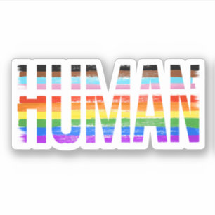 Adesivo do orgulho do progresso humano