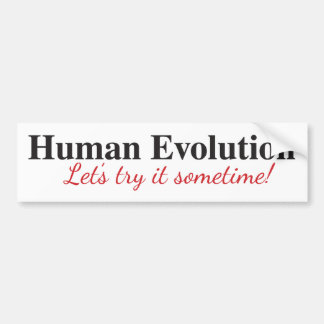 Adesivo do para-choques de evolução humana