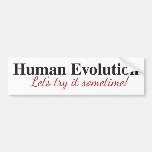 Adesivo do para-choques de evolução humana (Frente)