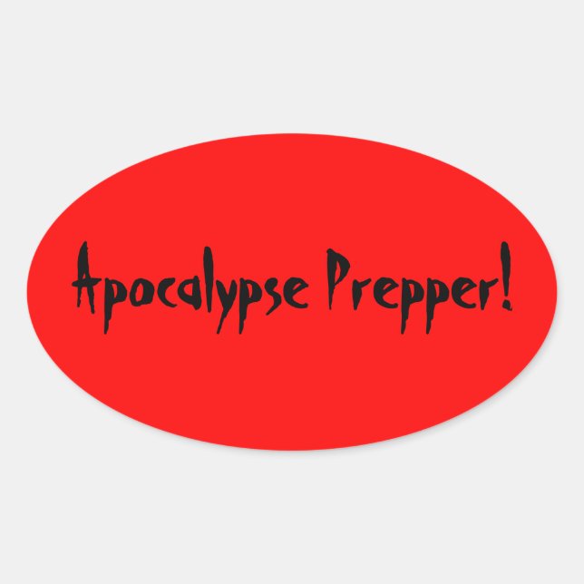 Adesivo do prepper Apocalypse (Frente)