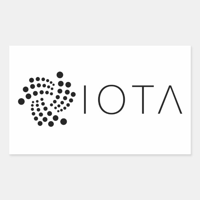 Adesivo do retângulo do logotipo IOTA (Frente)