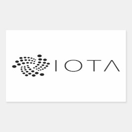 Adesivo do retângulo do logotipo IOTA