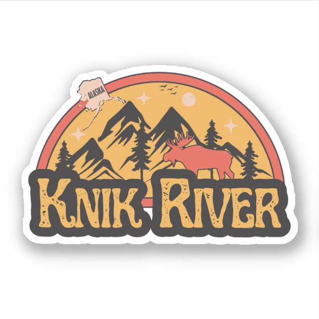 Adesivo do Rio Knik, Alasca (Frente)