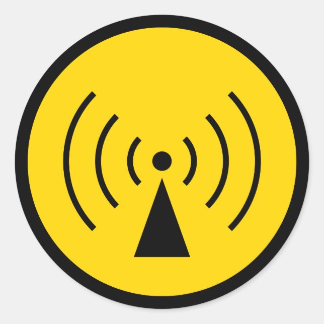 adesivo do símbolo de aviso rf (Frente)