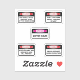 Adesivo do Sinal de Aviso III