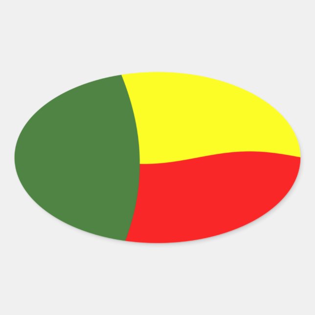 Adesivo do sinalizador Benin (Frente)