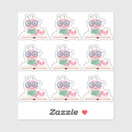 Adesivo do tema Bookworm Rosa