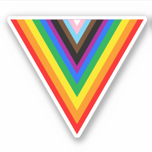 Adesivo do Triângulo Orgulho Progresso (Frente)