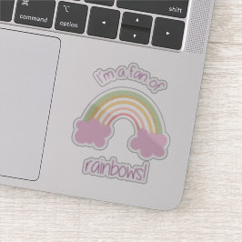 Adesivo do ventilador do arco-íris