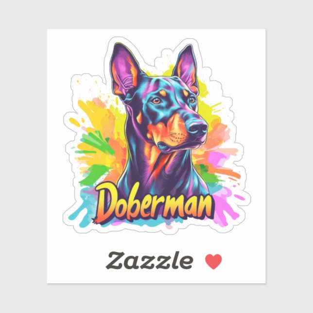 Adesivo Doberman (Folha)