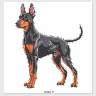 Adesivo Doberman Pinscher Vibrante