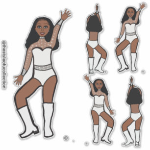 Adesivo Doce Dançarino Branco Stickers #1