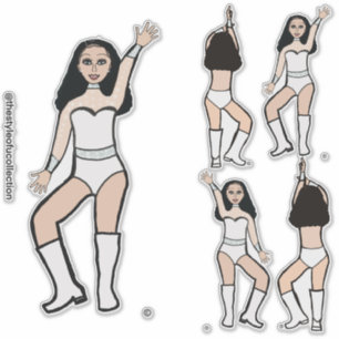 Adesivo Doce Dançarino Branco Stickers #2