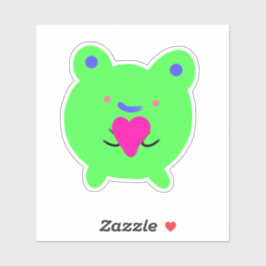 Adesivo Doce Sapo com coração