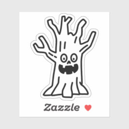 Adesivo Dodó de árvore assustadora