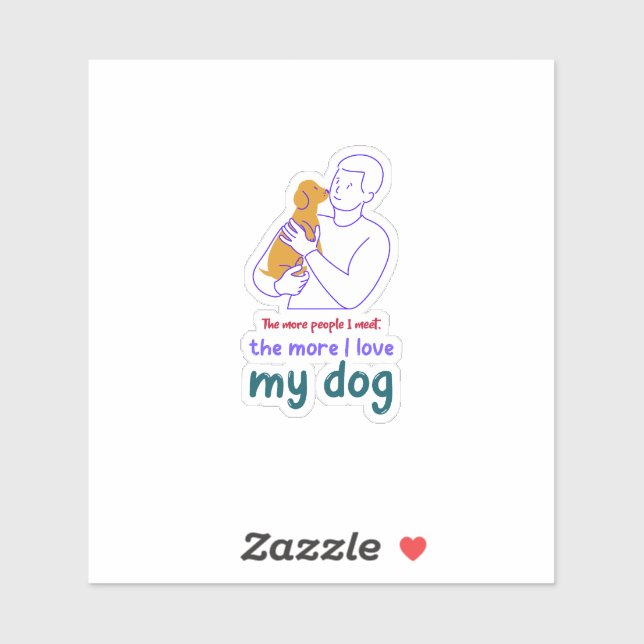 Adesivo Dog Dad Dog Lover Quote Funny Gift Shirt (Folha)