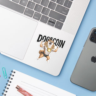 Adesivo Dogecoin Dog Sticker