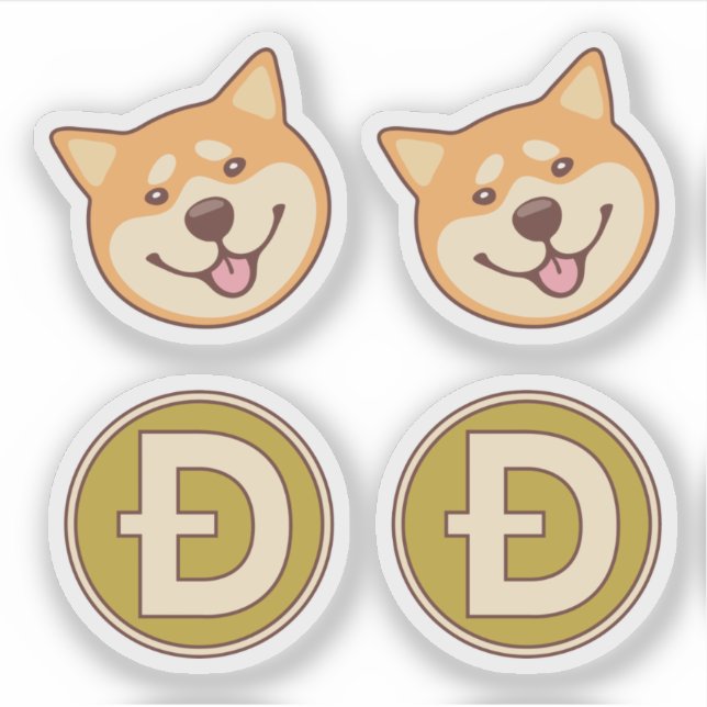 Adesivo Dogecoin Shiba Inu (Frente)
