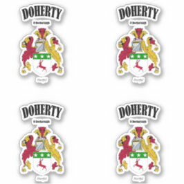 Adesivo Doherty Crest Tradução e significado irlandês (x4)