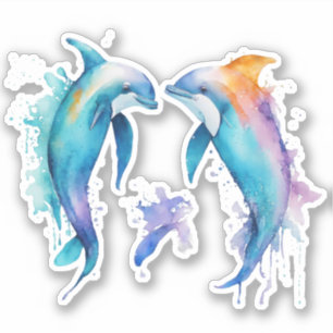 Adesivo Dois golfinhos bonitos