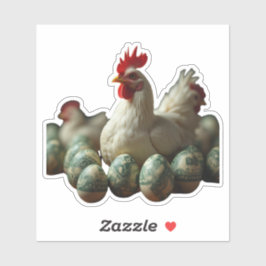 Adesivo Dois ovos sobre fácil