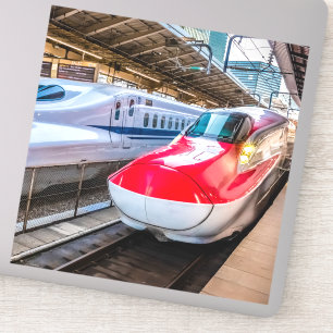 Adesivo Dois Shinkansen na Estação de Tóquio