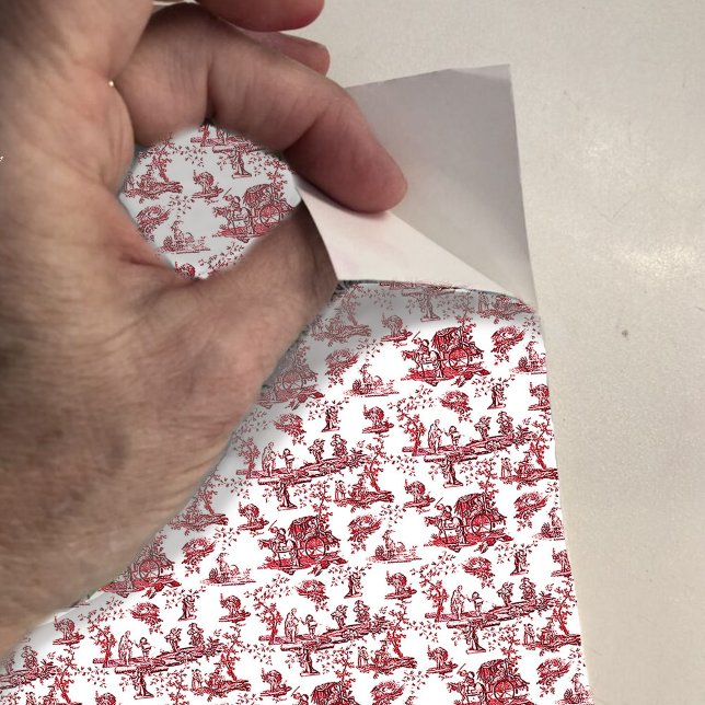 Adesivo Dollhouse Wallpaper mini toile vermelha de pequena (Criador carregado)