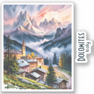 Adesivo Dolomitas Personalizadas Itália Alpes Montanhas Aq