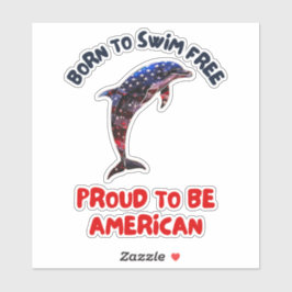 Adesivo Dolphin Flag America