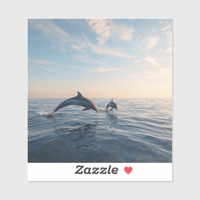 Adesivo Dolphin love (Folha)