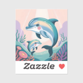 Adesivo Dolphin Mom and Baby