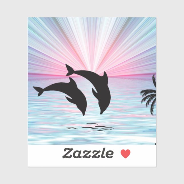 Adesivo Dolphin Sunset (Folha)