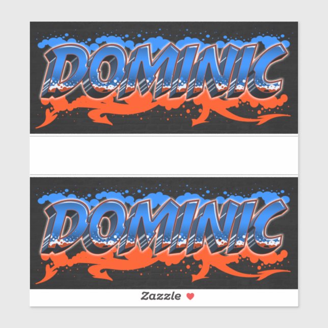 Adesivo Dominic Vorname Name Graffiti Aufkleber Sticker (Folha)