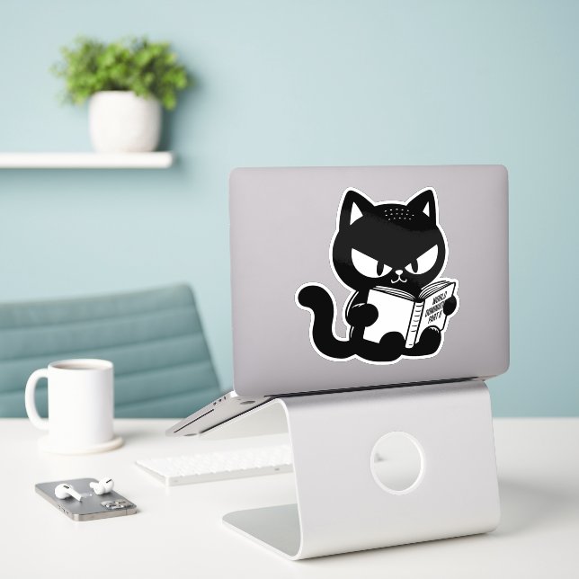 Adesivo Domínio Mundial 2 (Laptop na mesa)