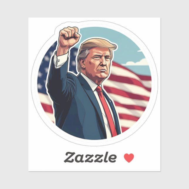 Adesivo Donald Trump 2024 (Folha)