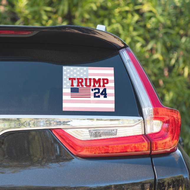 Adesivo Donald Trump 2024 American Flag (Lado do carro)