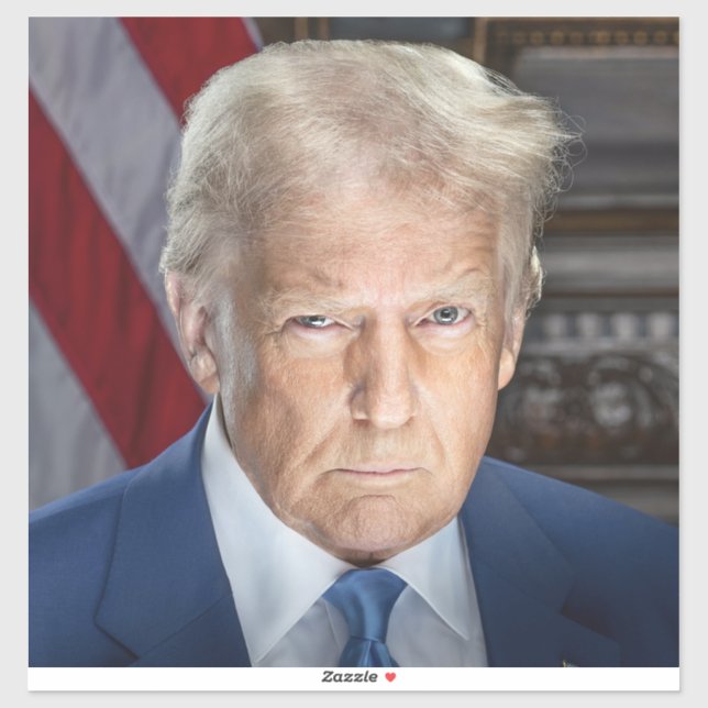 Adesivo Donald Trump 2025 Presidente Americano Portrait (Folha)