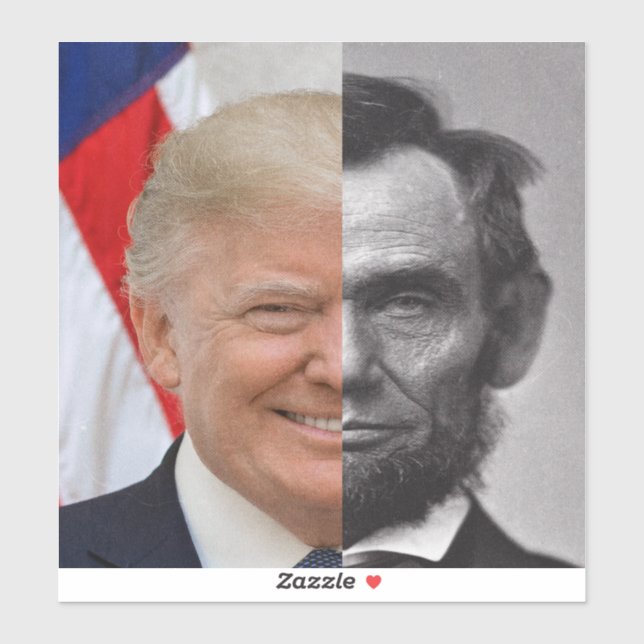 Adesivo Donald Trump Abraham Lincoln (Folha)