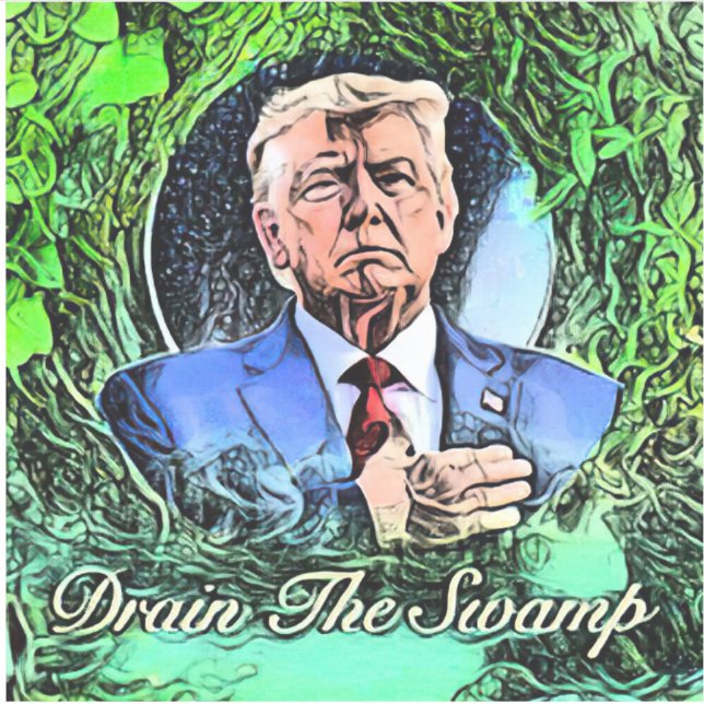 Adesivo Donald Trump Drain The Swamp 2024 decal (Frente)