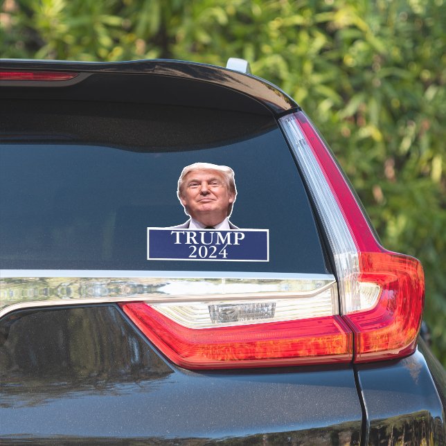 Adesivo Donald Trump Foto Presidente 2024 Decal (Lado do carro)