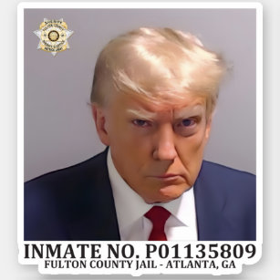Adesivo Donald Trump Fulton County Jail Atlanta Georgia
