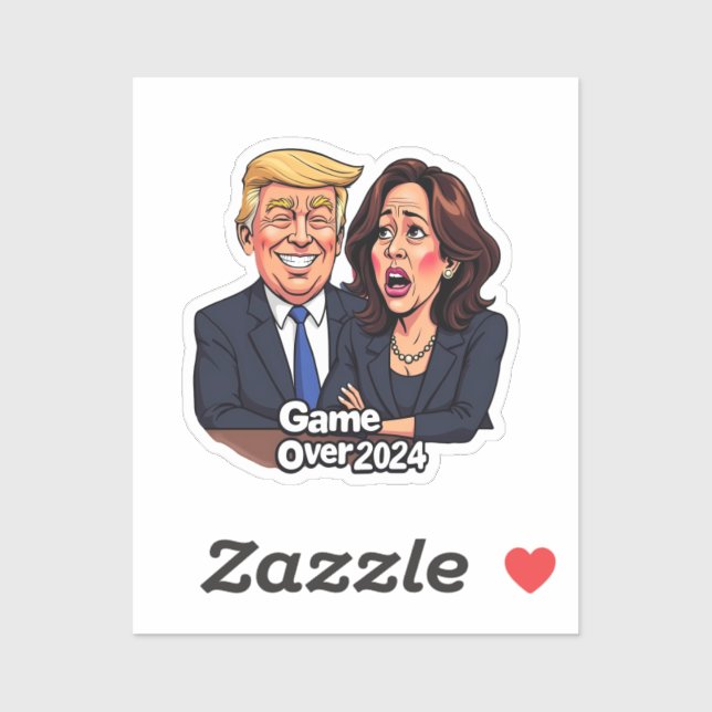 Adesivo Donald Trump Kamala harris (Folha)