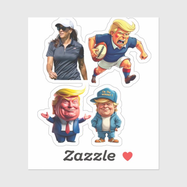 Adesivo Donald Trump Kamala harris (Folha)